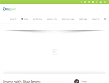 Tablet Screenshot of diazinvest.com